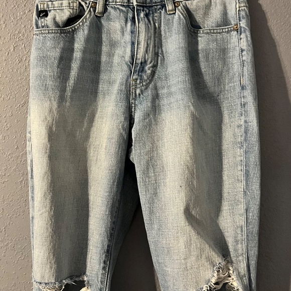 Kancan Distressed Ripped Jeans High Rise Womens Size 25 Size 3 Light Wash Pants - Picture 4 of 11